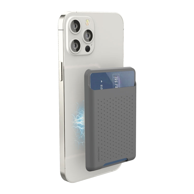 iPhone 13シリーズ / iPhone 12シリーズ用 シリコンウォレットポーチカードケース 反磁気カードホルダー Magsafing磁気シール付き