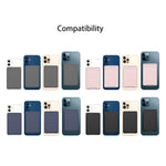 iPhone 13シリーズ / iPhone 12シリーズ用 シリコンウォレットポーチカードケース 反磁気カードホルダー Magsafing磁気シール付き