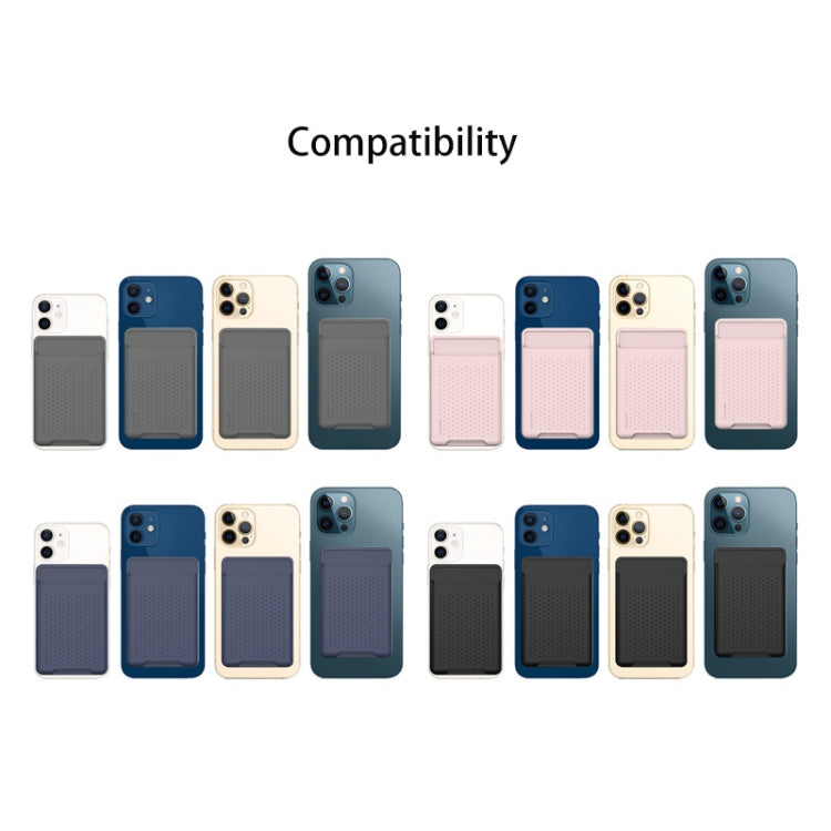 iPhone 13シリーズ / iPhone 12シリーズ用 シリコンウォレットポーチカードケース 反磁気カードホルダー Magsafing磁気シール付き