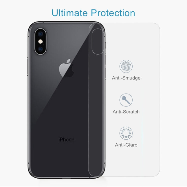 For iPhone XS Max 9H Tempered Glass Protector Back Screen Film, For XS Max