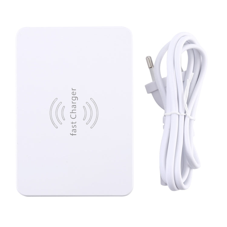 WLX-818F 6-in-1 10W QC3.0 ワイヤレス充電 + USB-C / Type-C + 4 USBポート充電器 スマートLCDディスプレイ付き EU / AUプラグ ホワイト