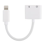 GL011 2イン1 8ピンメス＋3.5mmメスから8ピンオス オーディオ充電アダプター