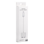 GL011 2イン1 8ピンメス＋3.5mmメスから8ピンオス オーディオ充電アダプター