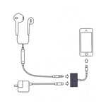 GL011 2イン1 8ピンメス＋3.5mmメスから8ピンオス オーディオ充電アダプター