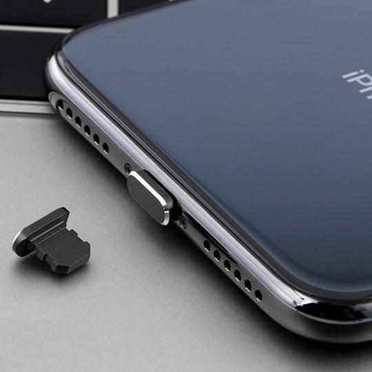 2個セット ユニバーサル 8ピン充電ポート メタル防塵プラグ iPhone用