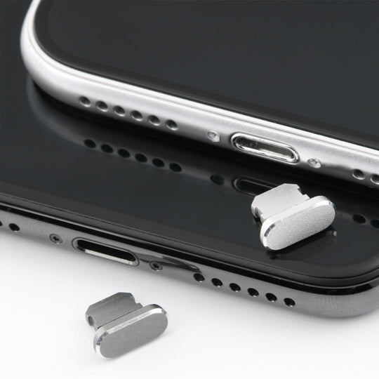 2個セット ユニバーサル 8ピン充電ポート メタル防塵プラグ iPhone用