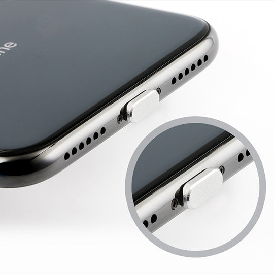 2個セット ユニバーサル 8ピン充電ポート メタル防塵プラグ iPhone用