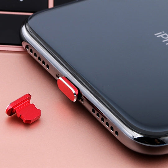 2個セット ユニバーサル 8ピン充電ポート メタル防塵プラグ iPhone用