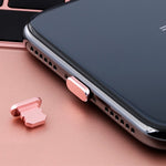 2個セット ユニバーサル 8ピン充電ポート メタル防塵プラグ iPhone用