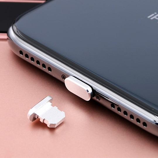 2個セット ユニバーサル 8ピン充電ポート メタル防塵プラグ iPhone用
