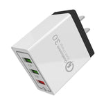 AR-QC-03 2.1A 3ポート USB クイックチャージャー トラベルチャージャー、USプラグ、AR-QC-03 US、AR-QC-03 USプラグ ブルー