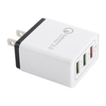 AR-QC-03 2.1A 3ポート USB クイックチャージャー トラベルチャージャー、USプラグ、AR-QC-03 US、AR-QC-03 USプラグ ブルー