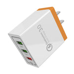 AR-QC-03 2.1A 3ポート USB クイックチャージャー トラベルチャージャー、USプラグ、AR-QC-03 US、AR-QC-03 USプラグ ブルー