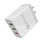 AR-QC-03 2.1A 3ポート USB クイックチャージャー トラベルチャージャー、USプラグ、AR-QC-03 US、AR-QC-03 USプラグ ブルー
