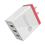 AR-QC-03 2.1A 3ポート USB クイックチャージャー トラベルチャージャー、USプラグ、AR-QC-03 US、AR-QC-03 USプラグ ブルー