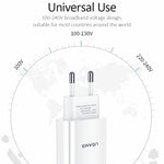 USAMS US-CC075 T18 2.1A シングルUSB トラベル充電器、EUプラグ