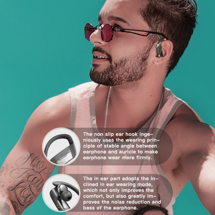 258 ワイヤレス耳掛けBluetoothイヤホン 充電ボックス＆デジタルディスプレイ付き、タッチ＆HD通話＆音声アシスタント＆NFC対応、MD03ブラック、258ホワイト