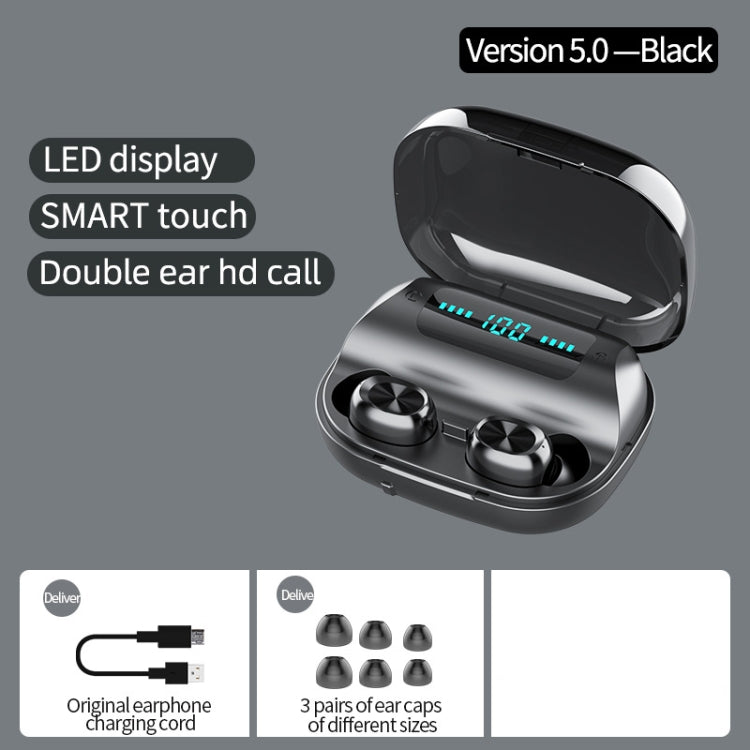 263 TWS CVC8.0 ノイズキャンセリング Bluetoothイヤホン 充電ケース付き、タッチ＆三画面LEDバッテリー表示＆スマホホルダー＆モバイルバッテリー＆HD通話＆音声アシスタント対応、263