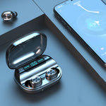 263 TWS CVC8.0 ノイズキャンセリング Bluetoothイヤホン 充電ケース付き、タッチ＆三画面LEDバッテリー表示＆スマホホルダー＆モバイルバッテリー＆HD通話＆音声アシスタント対応、263