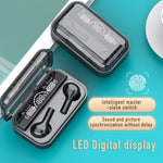 278 TWS 外部ノイズキャンセリングタッチBluetoothイヤホン 充電ボックス付き、LED電源デジタルディスプレイ＆ブリージングライト＆通話＆音声アシスタント対応、278ブラック、278ホワイト