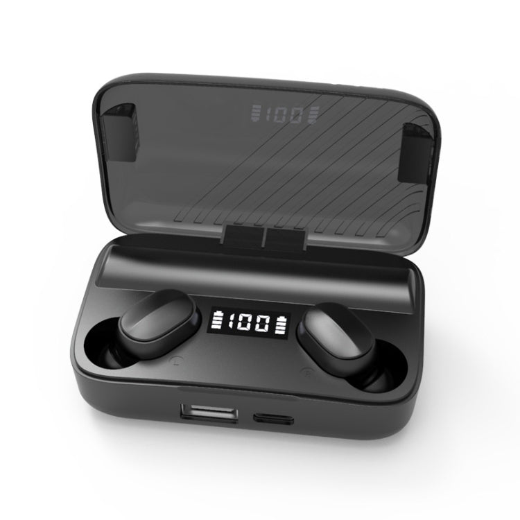 A9 TWS CVC8.0 と DSP デュアルノイズキャンセリング Bluetooth イヤホン 磁気充電ボックス＆LEDデジタルディスプレイ付き、タッチ対応＆HD通話＆Siri＆モバイルバッテリー機能、A9