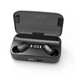 A9 TWS CVC8.0 and DSP Dual Noise Cancelling Bluetooth Earphone with Magnetic Charging Box & LED Digital Display, Support Touch & HD Call & Siri & Power Bank, A9