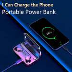 A9 TWS CVC8.0 and DSP Dual Noise Cancelling Bluetooth Earphone with Magnetic Charging Box & LED Digital Display, Support Touch & HD Call & Siri & Power Bank, A9