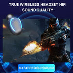 F9-5 インテリジェントノイズキャンセリング タッチBluetoothイヤホン 充電ケース付き、三画面LED電源表示＆HD通話＆モバイルバッテリー＆Siri対応、F9-5 ブラック、F9-5 ホワイト