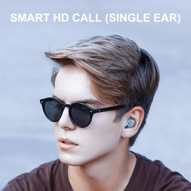 F9-5 インテリジェントノイズキャンセリング タッチBluetoothイヤホン 充電ケース付き、三画面LED電源表示＆HD通話＆モバイルバッテリー＆Siri対応、F9-5 ブラック、F9-5 ホワイト