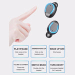 F9-5 インテリジェントノイズキャンセリング タッチBluetoothイヤホン 充電ケース付き、三画面LED電源表示＆HD通話＆モバイルバッテリー＆Siri対応、F9-5 ブラック、F9-5 ホワイト