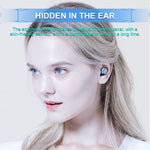 F9-6 TWS CVC8.0 ノイズキャンセリング タッチBluetoothイヤホン 引き出し式円筒形充電ボックス付き、LED電源デジタル表示＆通話＆Siri対応、F9-6