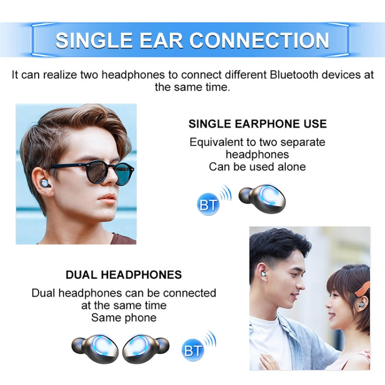 F9-6 TWS CVC8.0 ノイズキャンセリング タッチBluetoothイヤホン 引き出し式円筒形充電ボックス付き、LED電源デジタル表示＆通話＆Siri対応、F9-6