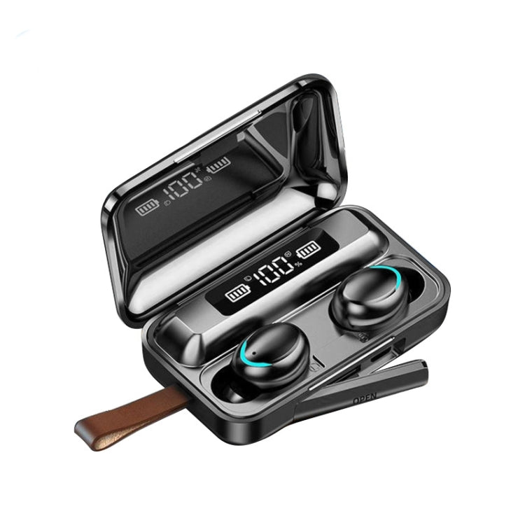 F9-5C Jerry Solution Touch Bluetooth Earphone with Magnetic Charging Box, Support Three-screen LED Power Display & Power Bank & Call & Siri & Hand Strap, F9-5C Jerry