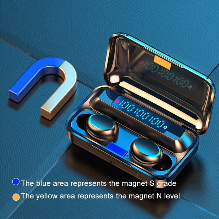F9-5C 三画面デジタルディスプレイ ノイズリダクション Bluetoothイヤホン、F9-5C ストラップなし ブラック