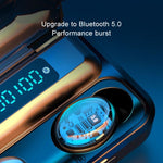 F9-5C 三画面デジタルディスプレイ ノイズリダクション Bluetoothイヤホン、F9-5C ストラップなし ブラック