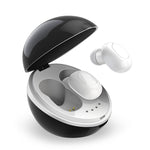 A10 TWS スペースカプセル型ワイヤレスBluetoothイヤホン 磁気充電ボックス＆ストラップ付き、HD通話対応＆自動ペアリング Bluetooth、ブラック、ブラックホワイト、ホワイト、ホワイト＋ブラック