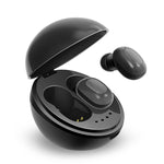 A10 TWS スペースカプセル型ワイヤレスBluetoothイヤホン 磁気充電ボックス＆ストラップ付き、HD通話対応＆自動ペアリング Bluetooth、ブラック、ブラックホワイト、ホワイト、ホワイト＋ブラック