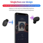 A10 TWS スペースカプセル型ワイヤレスBluetoothイヤホン 磁気充電ボックス＆ストラップ付き、HD通話対応＆自動ペアリング Bluetooth、ブラック、ブラックホワイト、ホワイト、ホワイト＋ブラック