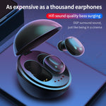 A10 TWS スペースカプセル型ワイヤレスBluetoothイヤホン 磁気充電ボックス＆ストラップ付き、HD通話対応＆自動ペアリング Bluetooth、ブラック、ブラックホワイト、ホワイト、ホワイト＋ブラック