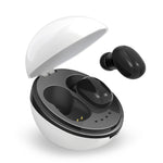 A10 TWS スペースカプセル型ワイヤレスBluetoothイヤホン 磁気充電ボックス＆ストラップ付き、HD通話対応＆自動ペアリング Bluetooth、ブラック、ブラックホワイト、ホワイト、ホワイト＋ブラック