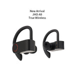 JHO-A9 TWS ワイヤレスハンギングイヤータイプ Bluetoothイヤホン 充電＋収納一体型ジッパーバッグ付き、音声操作対応、JHO-A9