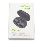 JHO-A9 TWS ワイヤレスハンギングイヤータイプ Bluetoothイヤホン 充電＋収納一体型ジッパーバッグ付き、音声操作対応、JHO-A9