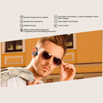 JHO-A9 TWS ワイヤレスハンギングイヤータイプ Bluetoothイヤホン 充電＋収納一体型ジッパーバッグ付き、音声操作対応、JHO-A9