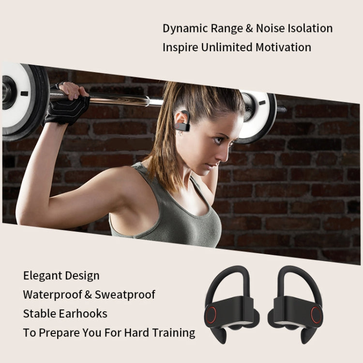 JHO-A9 TWS ワイヤレスハンギングイヤータイプ Bluetoothイヤホン 充電＋収納一体型ジッパーバッグ付き、音声操作対応、JHO-A9