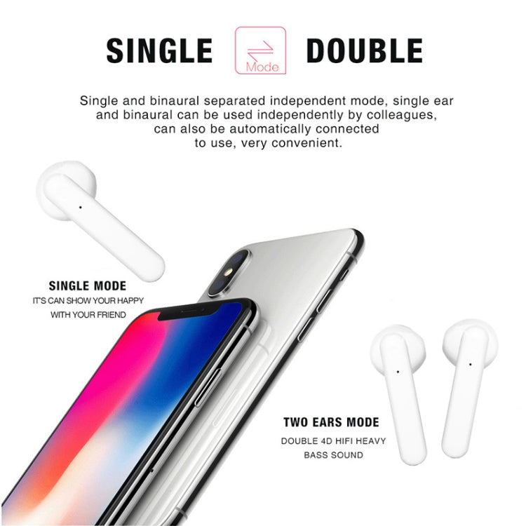 X26 TWS Bluetooth 5.0 ワイヤレスタッチ Bluetoothイヤホン 磁気吸着充電ケース付き、音声アシスタント＆通話対応、ピンク、ブルー、ホワイト