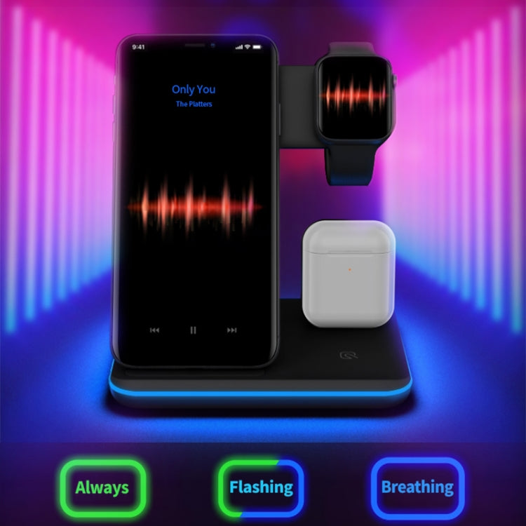 Z5 QI 縦型マグネット式ワイヤレス充電器 携帯電話＆Apple Watch＆AirPods / Xiaomi Redmi AirDots対応、タッチリングライト付き、Z5