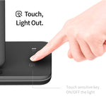 Z5 QI 縦型マグネット式ワイヤレス充電器 携帯電話＆Apple Watch＆AirPods / Xiaomi Redmi AirDots対応、タッチリングライト付き、Z5