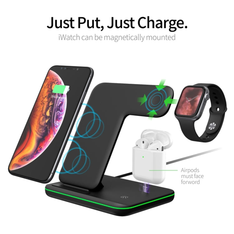 Z5 QI 縦型マグネット式ワイヤレス充電器 携帯電話＆Apple Watch＆AirPods / Xiaomi Redmi AirDots対応、タッチリングライト付き、Z5
