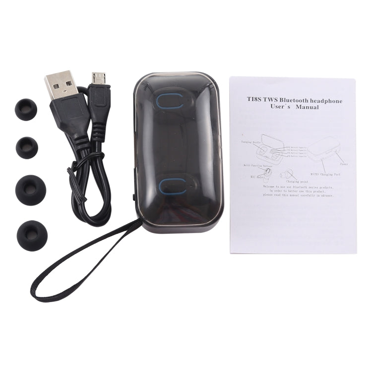 TI8S TWS 眩しいワイヤレスステレオ Bluetooth 5.0 イヤホン 充電ケース付き
