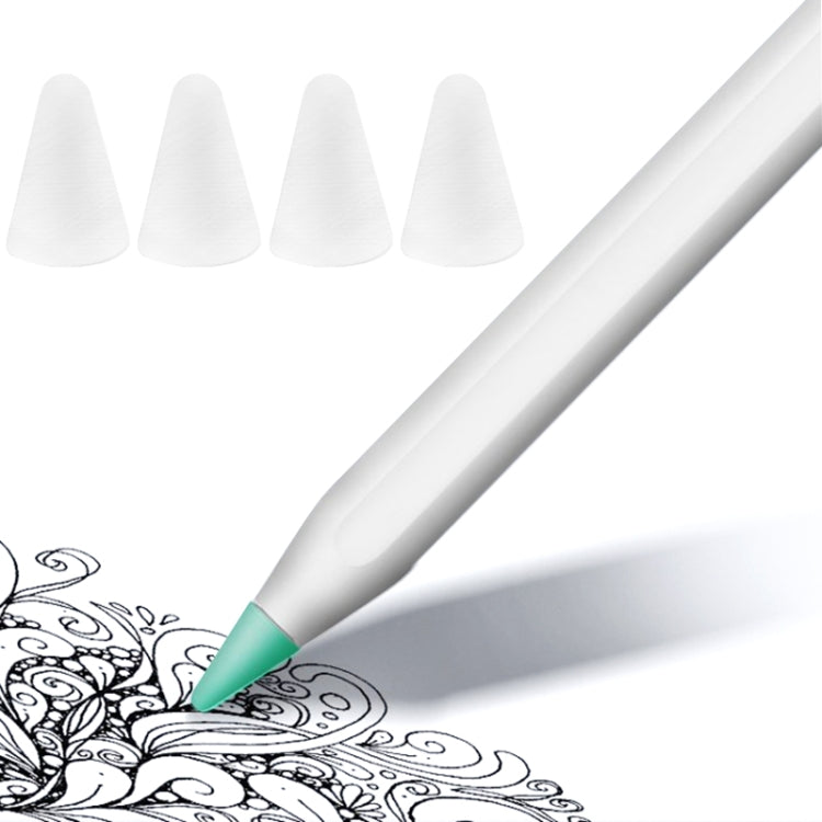 4個セット 滑り止め消音耐摩耗 Apple Pencil 1 / 2用ペン先カバー ダークブルー、ミントグリーン、透明、ホワイト